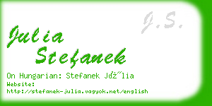 julia stefanek business card